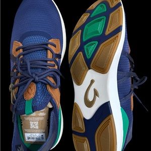 OluKai Olu Kai Men’s Navy / Bamboo Mio Li Lifestyle Sneakers, Size 13